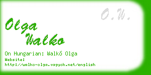 olga walko business card